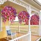 2 Sets (12 Bundles) Artificial Hanging Hibiscus Flowers – UV-Resistant Silk Faux Hanging Plants in Coconut Baskets for Patio, Porch, Garden, Balcony, Outdoor Home Decor (Pink, Red & Purple)